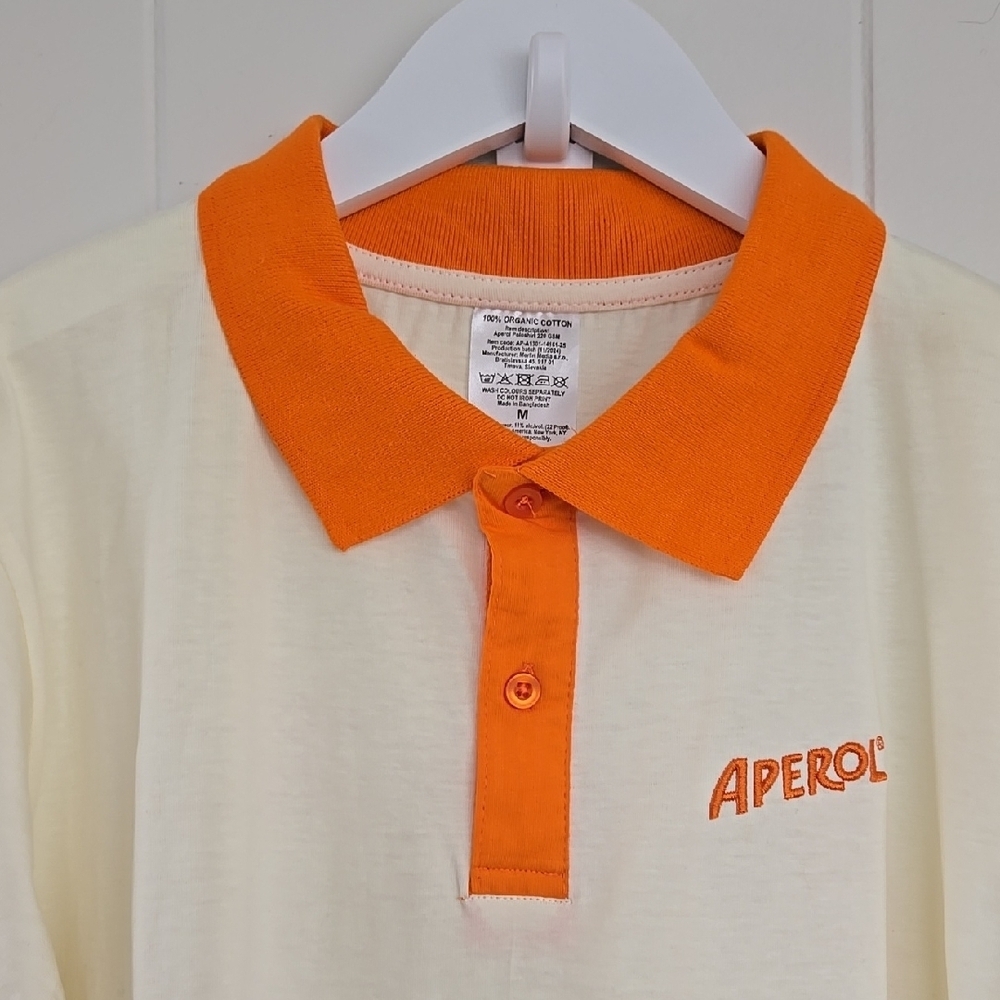 Men's Official Aperol Spritz 2025 US Open Polo Shirt, 100% Organic Cotton Size M - Picture 8 of 12